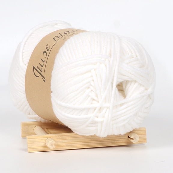 OXUIEW Cotton Wool 5 Strands of Milk Cotton Yarn, Diy Wool Hat Scarf Line, Soft Crochet Thread for Crafts, One Size, 1Pc, Pure White