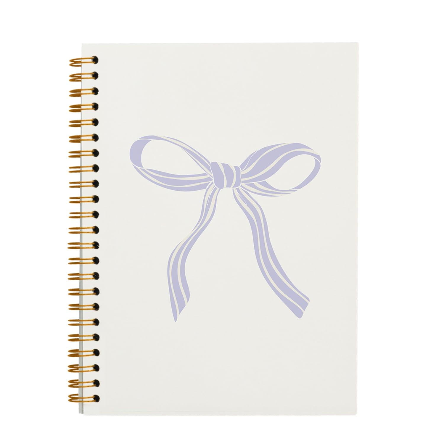 OXW Trendy Coquette Purple Bow Notebook, Preppy Aesthetic Journal Notebooks for Note Taking Work, Coquette School Supplies, College Ruled Hardcover Spiral Notebook 5.5 x 8.3 C40