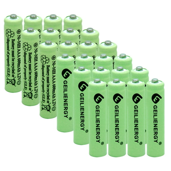 OXWINOU (24 Pack) AAA Rechargeable Batteries 600mAh Pre-Charged 1.2V Long-Lasting Ni-MH Triple aaa Batteries