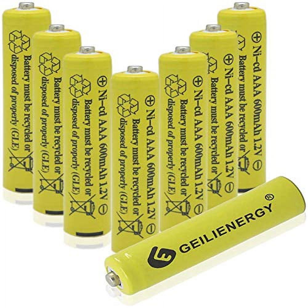 OXWINOU NiCd AAA 1.2V 600mAh Triple A Rechargeable Batteries for Solar