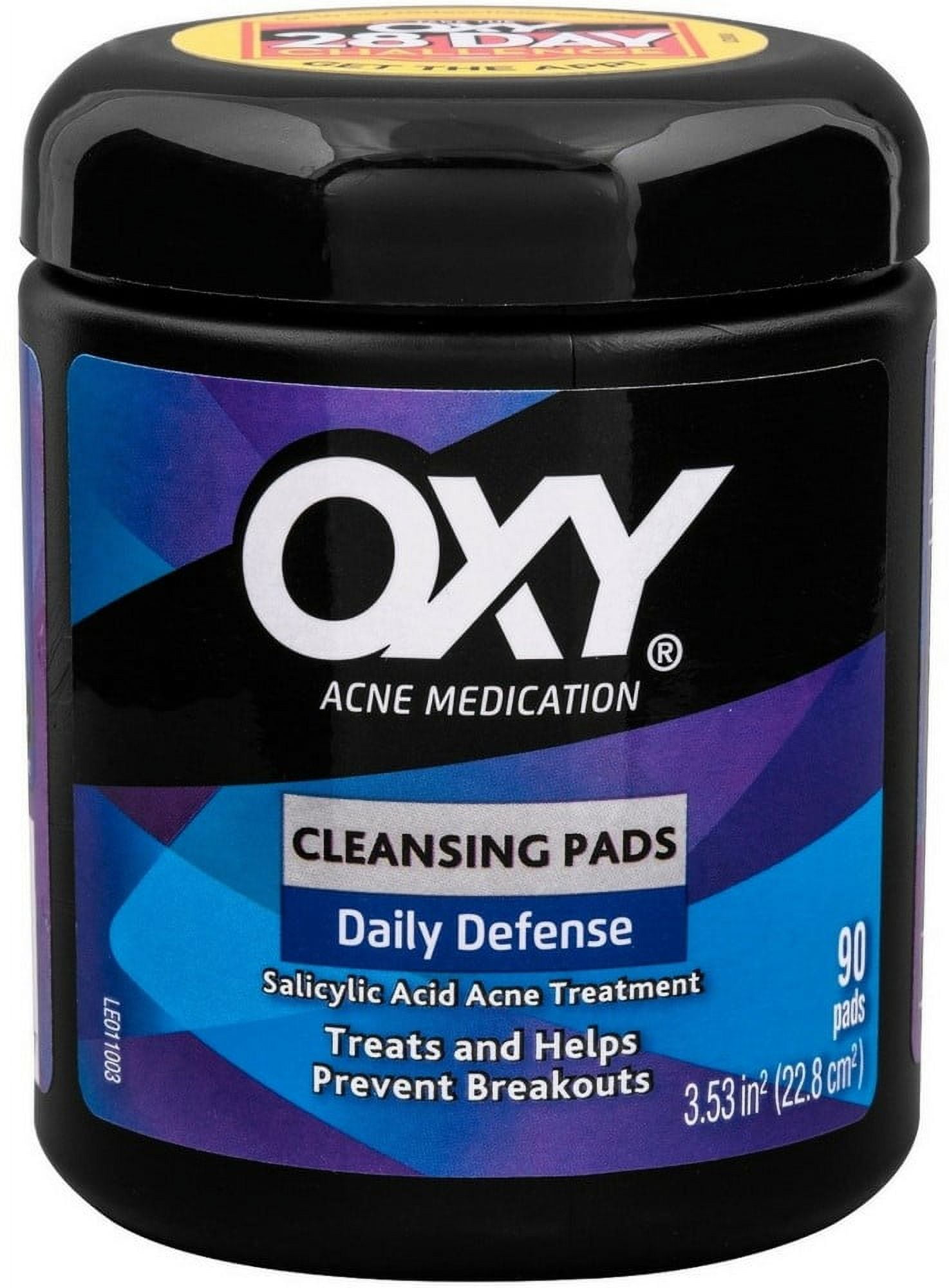 OXY Acne Medication Salicylic Acid Daily Defense Cleansing Pads 90 ct (Pack of 3)