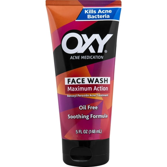 OXY Sensitive Skin Maximum Advanced Action Rapid Treatment Facial Cleanser Wash, 5 oz