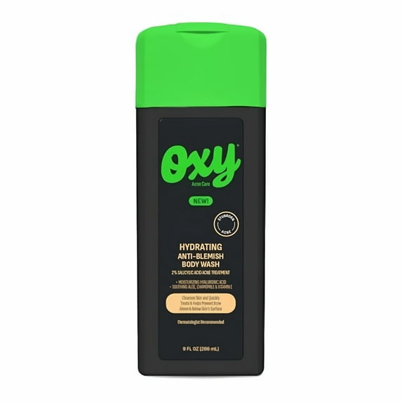 OXY Stubborn Acne Anti-Blemish Body Wash For Teens, 9 fl oz (Pack of 24)