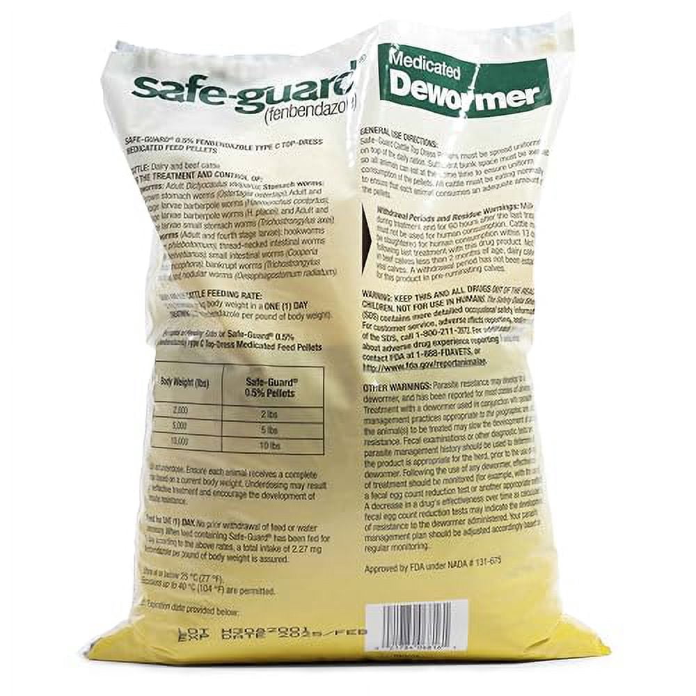 OXYGEER Merck Animal Health Safe-Guard Dewormer 0.5% Alfalfa-Based Pellets 10lb