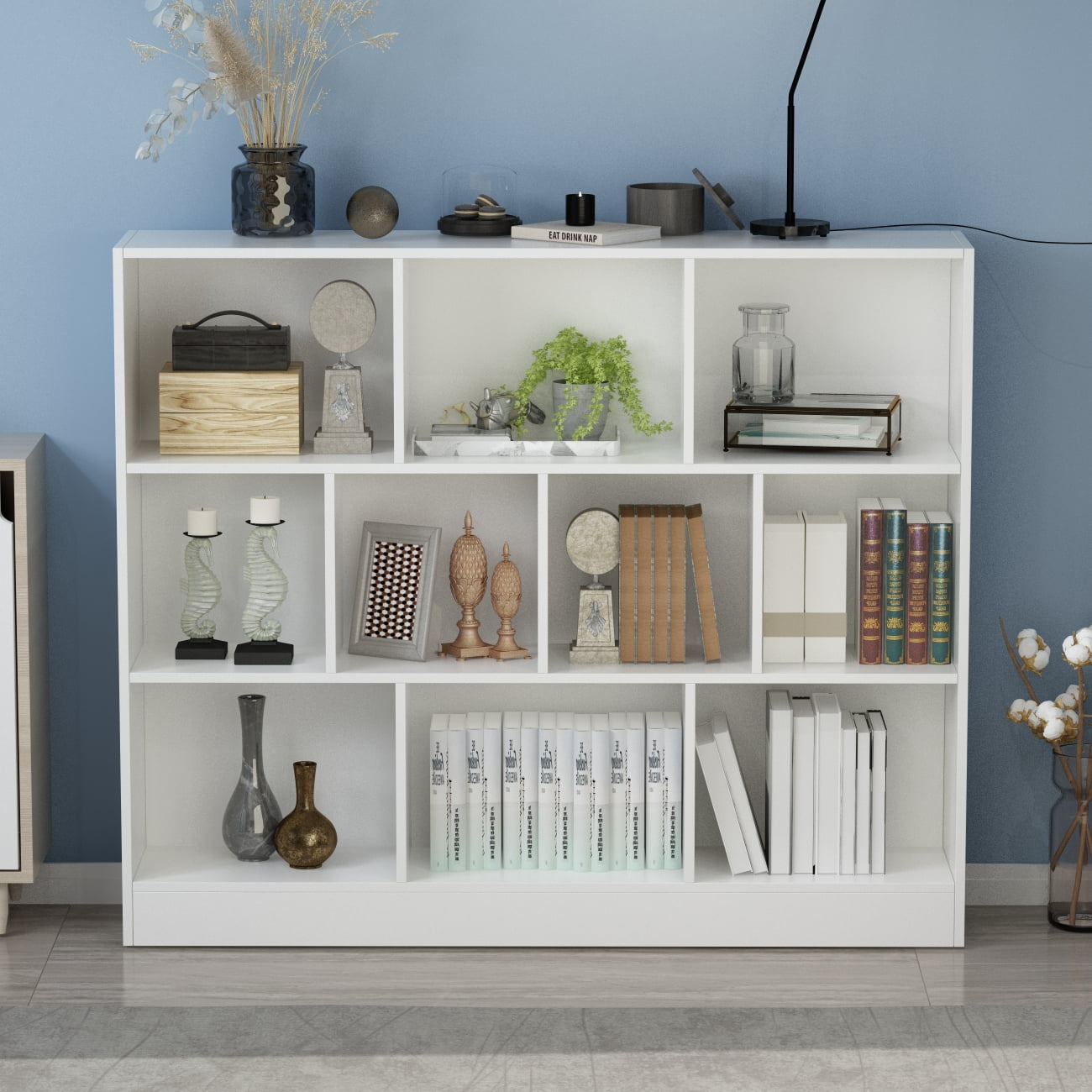 Picture of OXYLIFE 10-Cube Storage Shelf, Display Storage Cubes Organizer Cabinet ...