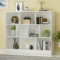 thumbnail image 1 of OXYLIFE 10-Cube Storage Shelf, Display Storage Cubes Organizer Cabinet for Home Office Living Room Bedroom, White, L 47.2", 1 of 8