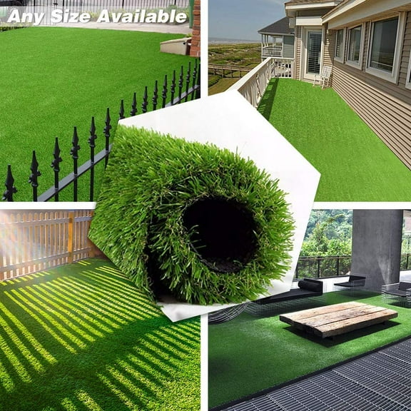OXYLIFE 10ftx6.5ft Realistic Artificial Grass Turf Lawn, Indoor Outdoor Synthetic Fake Grass Dog Pet Turf Mat for Garden Balcony Lawn Landscape