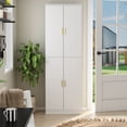 thumbnail image 1 of OXYLIFE 71" H Kitchen Pantry Cabinet with 6 Tier Shelves in White, 1 of 6