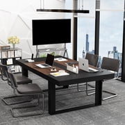 OXYLIFE 86.6*47.2 Large Computer Desk Meeting Table for Home Office,Brown