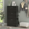 thumbnail image 1 of OXYLIFE Freestanding 3-Drawer Shoe Cabinet with 2 Row, Shoe Rack Organizer for Hallway, Black, 1 of 9