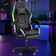 thumbnail image 2 of Mint Green Gaming Chair With Footrest & Lumbar Support – Ergonomic Office Computer Chair, 360° Swivel, Adjustable 2 of 14