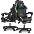 thumbnail image 1 of OYAJIA RGB Gaming Chair and LED Lights Ergonomic Computer Game Chair with Footrest High Back Game Chair with Lumbar Support Black, 1 of 9