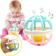 Wmkox8yii Rubber Baby Rattle Ball Toys,Baby Toys 3-12 Months Sensory Rattle Balls,Infant Hand Catching Balls Rattle Sensory Easy-Grasp Toy Toys for Babies Infant Toy Press and Soothing