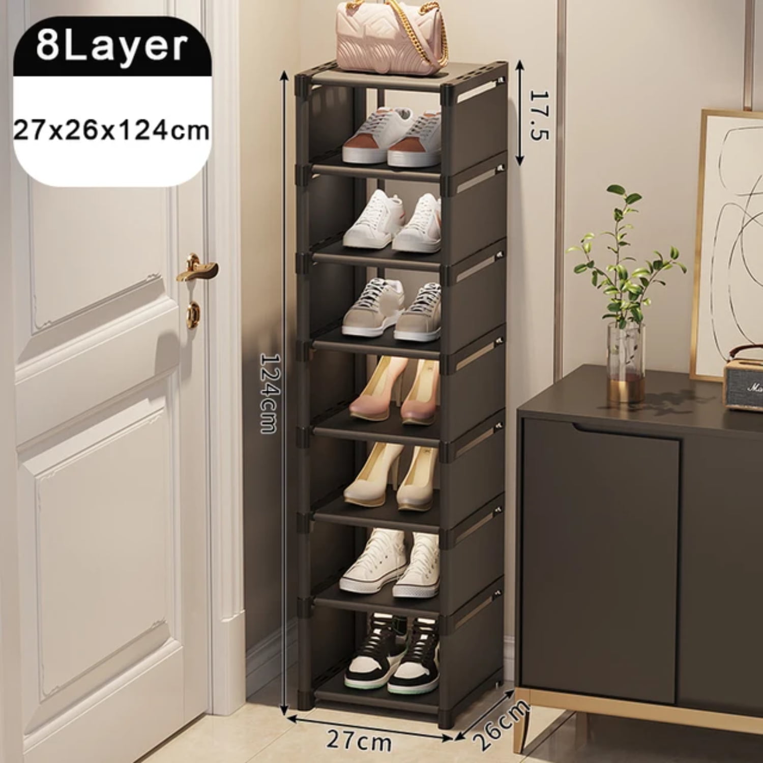 OYDWEI Adjustable Multilayer Shoe Organizer for Wall Corner