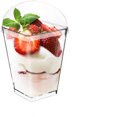 OYDWEI Disposable Clear Plastic Dessert Cups with Spoons and Lids