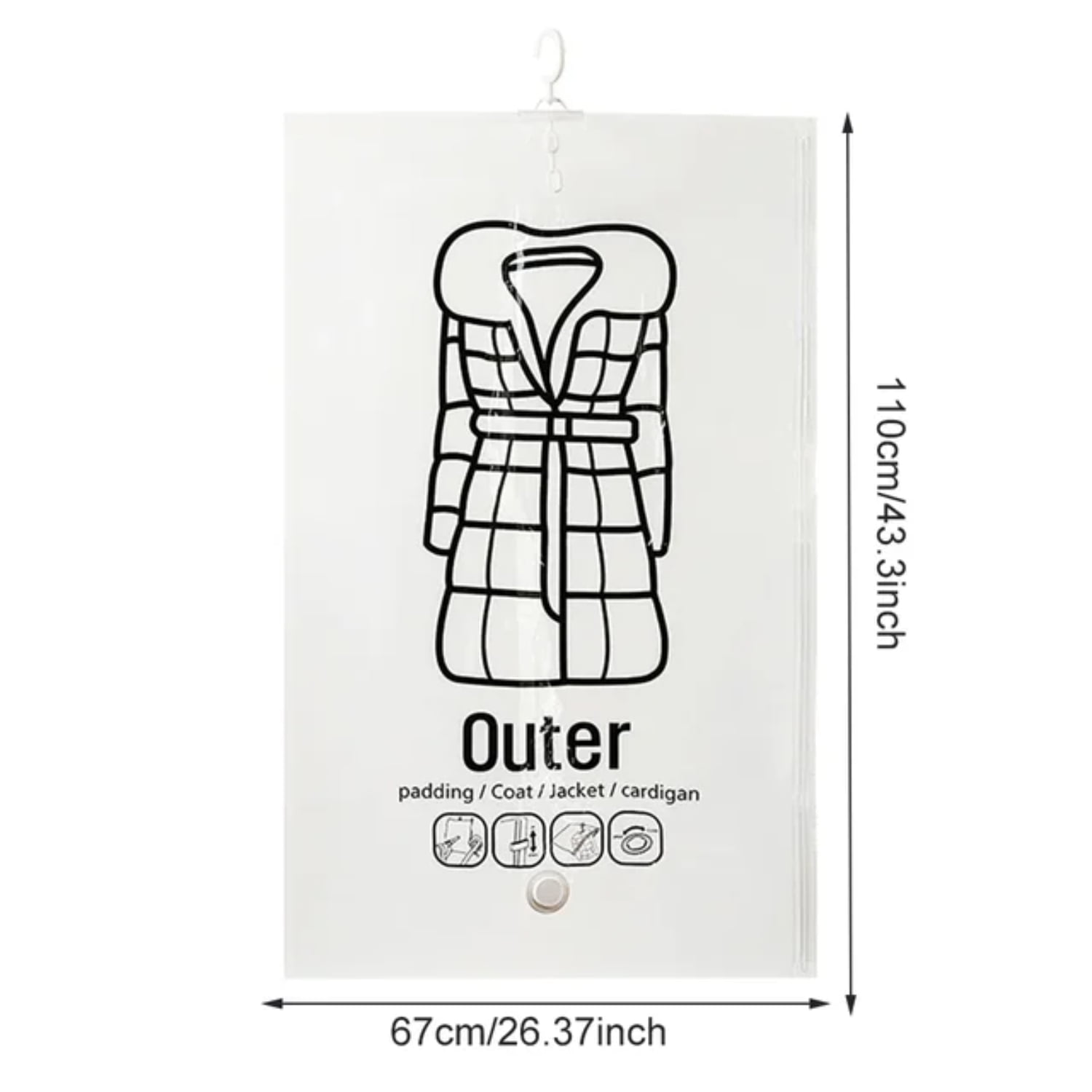 OYDWEI Hanging Space Saving Compressible Seal Vacuum Bags Perfect for