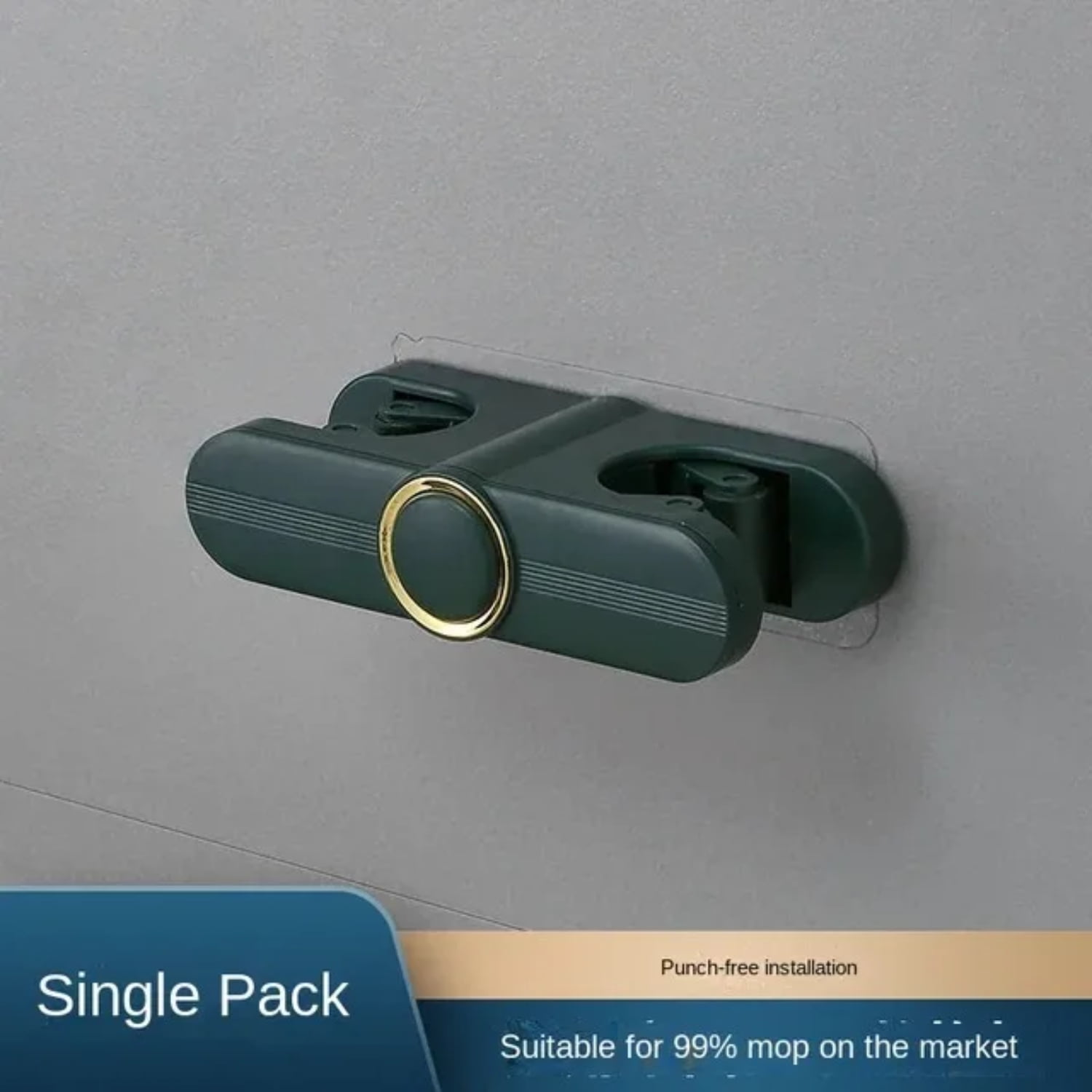 OYDWEI Self-Adhesive Dual Side Mop Racks Wall Mount Broom Holder with ...