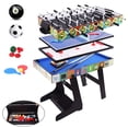 thumbnail image 1 of OYE 4FT Folding Muliti Sports Game Table, Combo Game Table -Pool Snooker Table, Air Hockey Table,Table Tennis Table,Football Table with Parts Storage Box (4 in 1 Game Table), 1 of 7