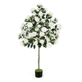 thumbnail image 1 of 6ft Artificial Camellia Tree, Potted Fake Plants with White Camellia Flowers, Fake Tree with Fake Greenery Leaves for Home Decor Indoor & Outdoor, 1 of 7