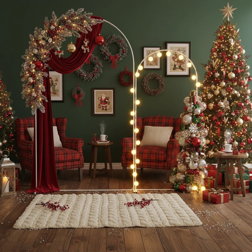 OYEAL White Metal Wedding Arch Backdrop Stand Set of 2 (7.3FT+6FT), Garden Arbor for Wedding Ceremony, Baby Shower, Outdoor & Indoor Decoration