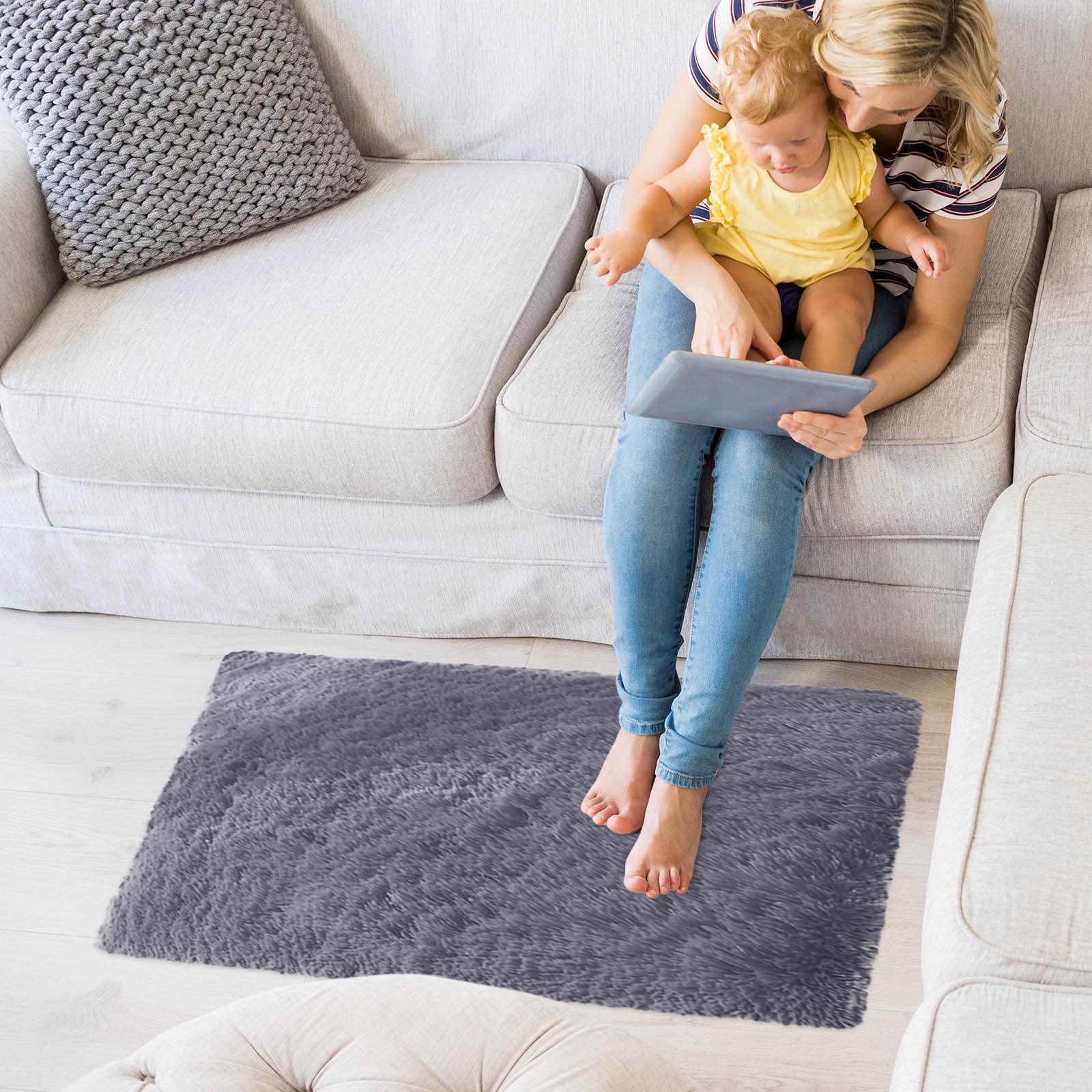 OYIGU 20x32 Inch Soft Carpet Non-Slip Area Carpet, Large Modern ...