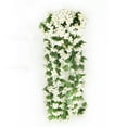 thumbnail image 1 of OYIGU 33.5" Artificial Hanging Plastic White Flowers Outdoor, 1 of 6