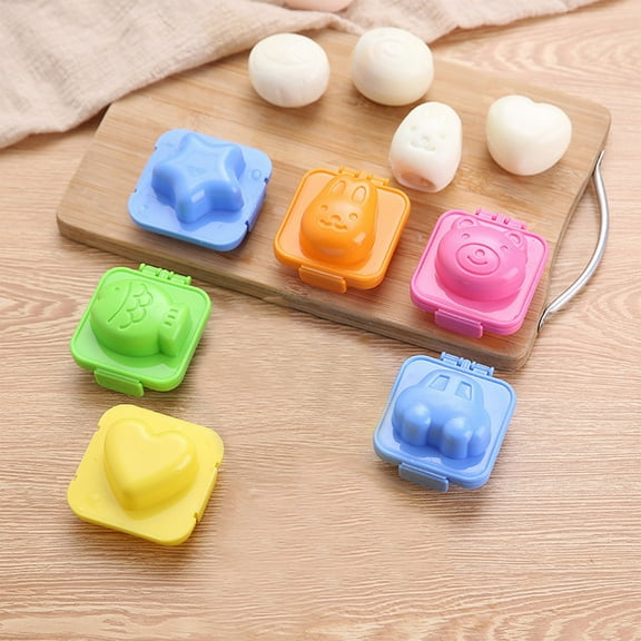 OYIGU Cartoon Cute Boil Egg Mold, DIY Rice Ball Bento Mould, Rice Roll Mold, Rice Ball Mold for Kids, Rice Shaper Bento Maker for DIY Fun Lunch Box Picnic Tool