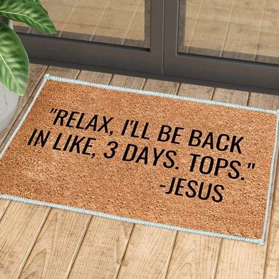 OYIGU Easter Doormat Easter Eggs Rabbit Entryway Front Porch Rugs Anti-Skid Bottom Floor Indoor Outdoor Carpet For Home Patio Home Decor, for Bathroom Bedroom Floor