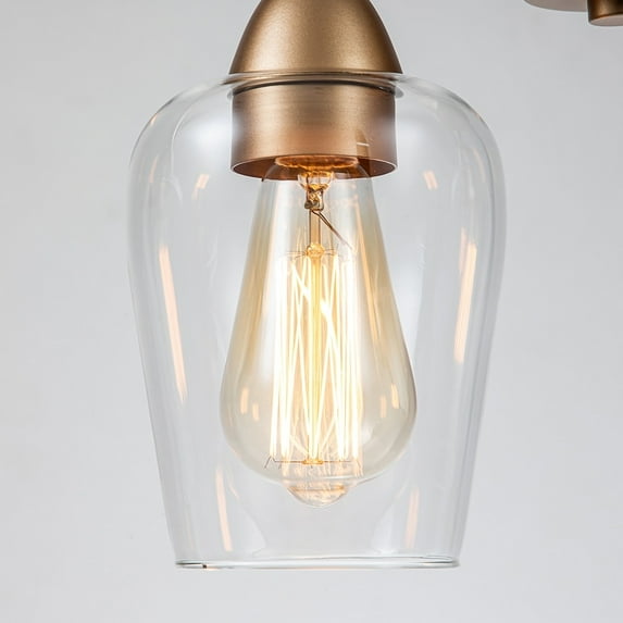 OYIPRO 4-Light Linear Kitchen Island Chandelier for Dining Room - 29 Gold