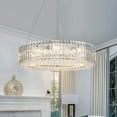 thumbnail image 1 of OYIPRO 6/8/12-Light Modern Crystal Chrome Electric Round Chandelier, 1 of 5