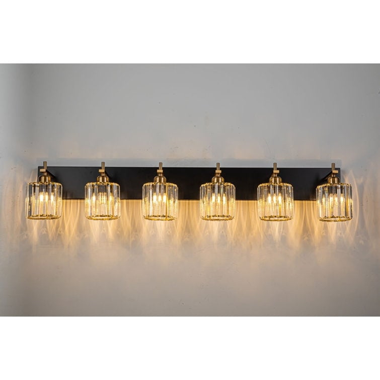 Phansthy Retro 2-Light Wall Sconce - Antique Brushed Metal With Clear Glass Bell Shades, E26 Base, Vanity Or Bedroom Light 1 thumbnail image