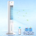 thumbnail image 1 of Flamemore Evaporative Air Cooler Fan with Remote & Ice Packs, Oscillating Tower Air Conditioner with Humidify, White&Gray, 1 of 5