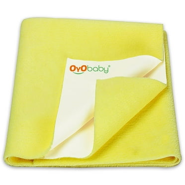 OYO BABY Waterproof Baby Underpads – Reusable, Washable Absorbent Crib Protector (Yellow) (140X100)CM
