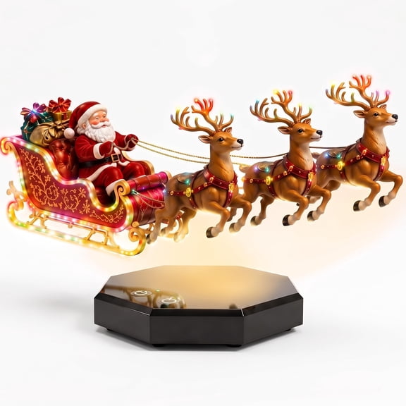 OYPGUE Floating Santa Sleigh,Magnetic Levitation Santa's Flying Sleigh Ornament