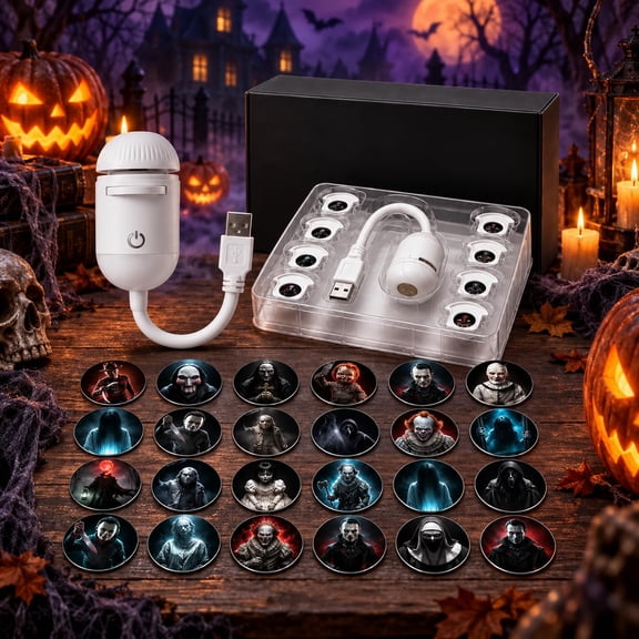 OYPGUE Halloween Window Projector for Car, 12/24PCS Hologlass Projector