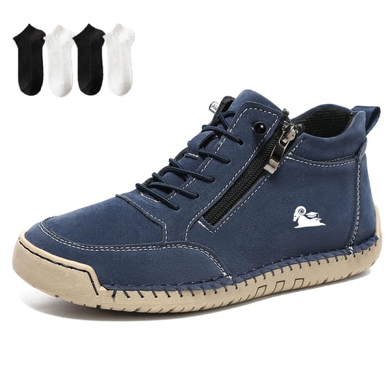 OYPGUE Orthopedic Zipper Sneakers for Women, Wide Toe Box Comfortable Walking Shoe