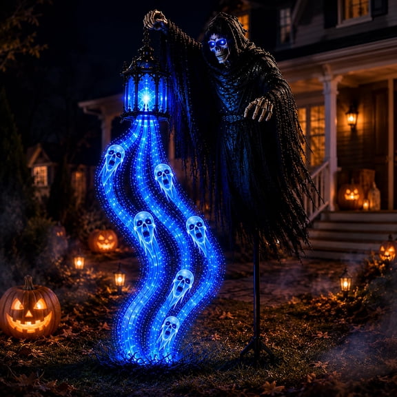 OYPGUE Soul Harvester Animated Garden Light, Halloween Outdoor Decoration
