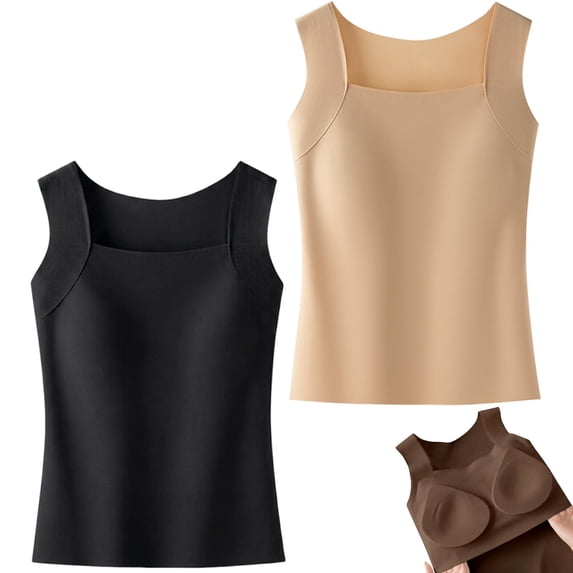 OYPGUE Square Tanks with Built in Bra for Women, Comfort Wireless Shaper Tank Top