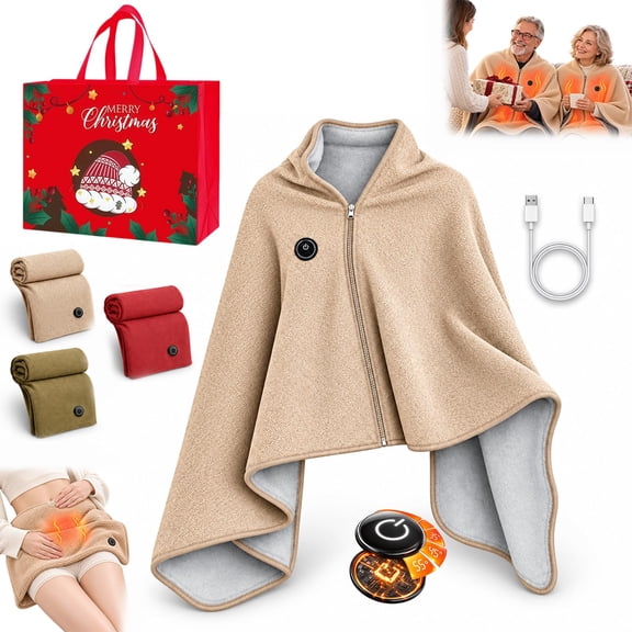 OYPGUE Wearable Heated Blanket, Heated Shawl Wraps for Women