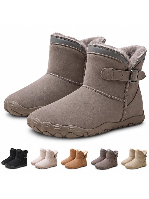 Women's Barefoot Snow Boots Wide Toe Water-Resistant Non-Slip Boots