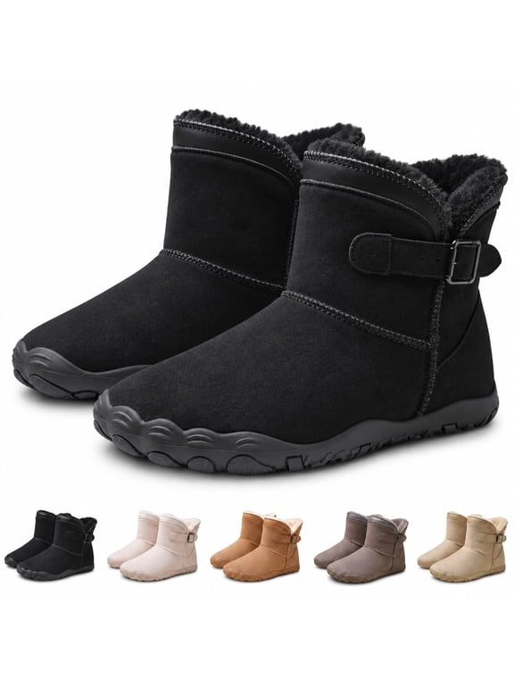 Women's Barefoot Snow Boots Wide Toe Water-Resistant Non-Slip Boots