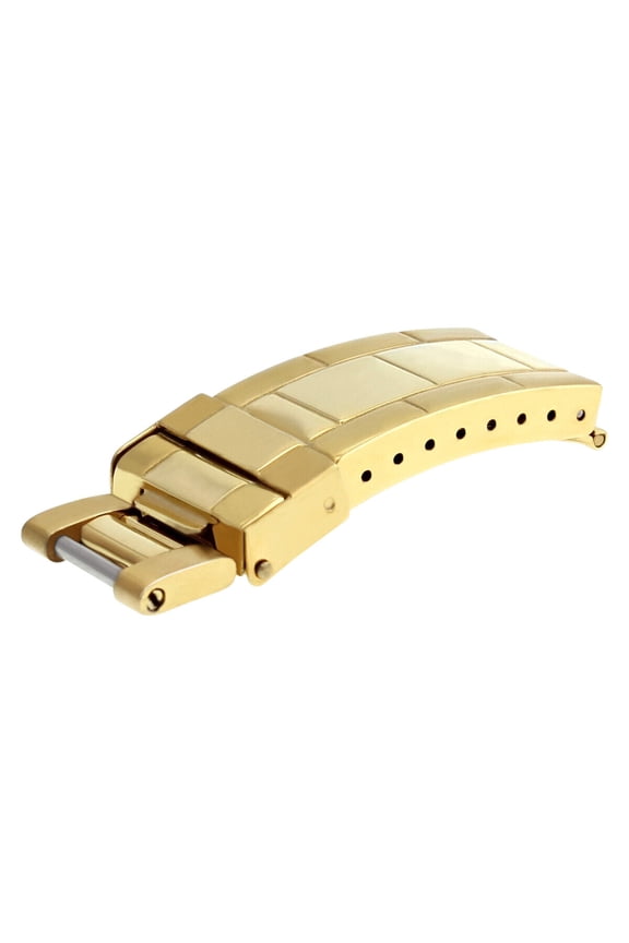 OYSTER WATCH BAND FLIP LOCK EXTENSION CLASP FOR ROLEX SUBMARINER GMT WATCH GOLD