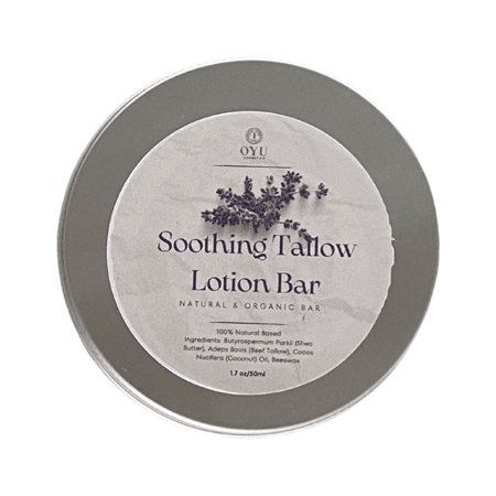 OYU Cosmetics Unscented nourishing beef tallow lotion bar 2 oz relief eczema and dry skin