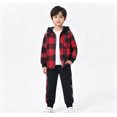 thumbnail image 1 of OYXSER 4T Kids Boys Cotton Plaid Shirt Tops Pants Set Hoodie Sweatsuit for Fall Winter Spring Outfits, 1 of 9