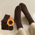 thumbnail image 1 of OYXSER 5 Pairs Womens Solid Mid Calf Socks, Elastic Cuff Warm Soft Fit Suitable for All-Day Wear, 1 of 7
