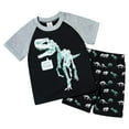 thumbnail image 1 of OYXSER Baby Boy Clothes 2T 3T 4T 5T Cute Summer Kids Pattern Short Sleeve Button Down Shirt & Shorts Set Cool Short Sets, Black 7-8Y, 1 of 9