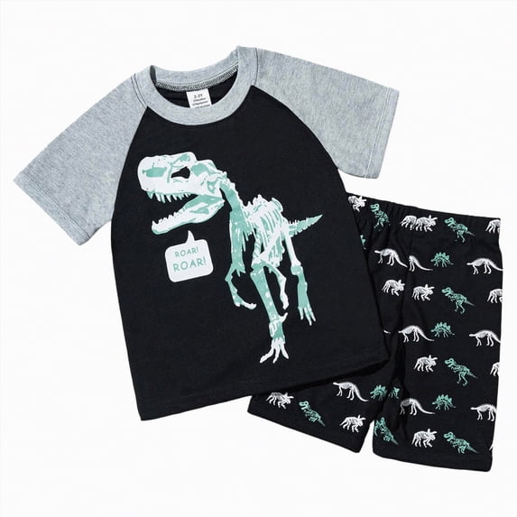 OYXSER Baby Boy Summer Clothes 3T 4T Cartoon Cotton Summer Short Sleeve T-Shirt Tops Shorts Clothes Sets Baby Boy Outfits
