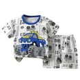 thumbnail image 1 of OYXSER Baby Boy Summer Clothes 4T 5T Cute Summer Kids Pattern Short Sleeve Button Down Shirt & Shorts Set Kids Outfit Set, Light Gray 2-3T, 1 of 4