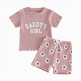 thumbnail image 1 of OYXSER Baby Girl Summer Clothes 1T 2T 3T 4T 5T T-Shirts Shorts Clothing Set Ribbed Knit Cute Summer Short Set 2pcs Shorts Outfits Set, Red 2-3T, 1 of 4