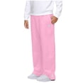 thumbnail image 1 of OYXSER Boys Sweatpants Wide Leg Drawstring Waist Loose Fit Trousrs with Pockets, Pink 8-9Y, 1 of 7